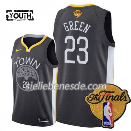 Kinder NBA Golden State Warriors Trikot Draymond Green 23 Black Town 2018 Finals Patch Nike Swingman
